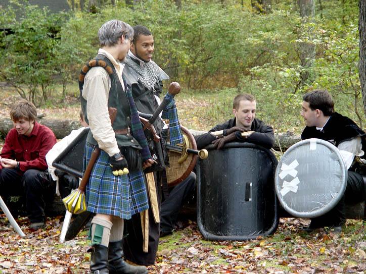 Seamus, William, Ranthor and Elric Outside